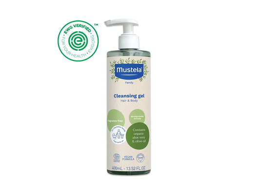 Organic cleansing gel with olive oil and aloe